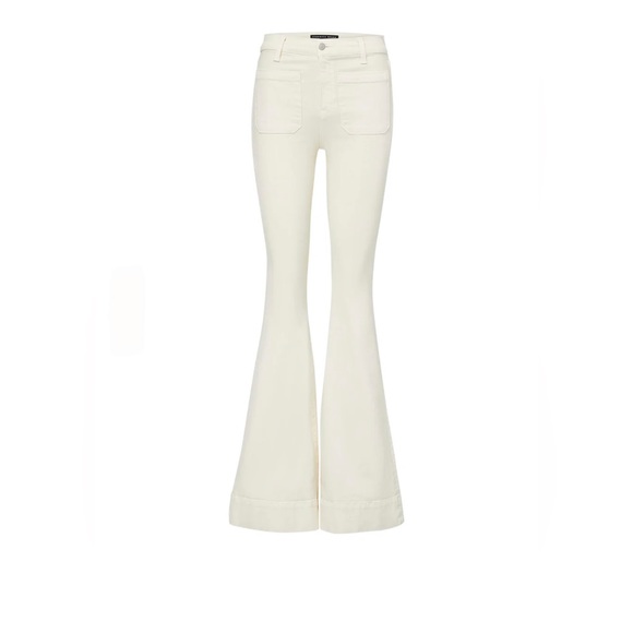 Veronica Beard Sheridan Exaggerated Flare Jeans Beige - Picture 4 of 4